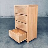 Vintage Rattan High Chest of Drawers, 1980s