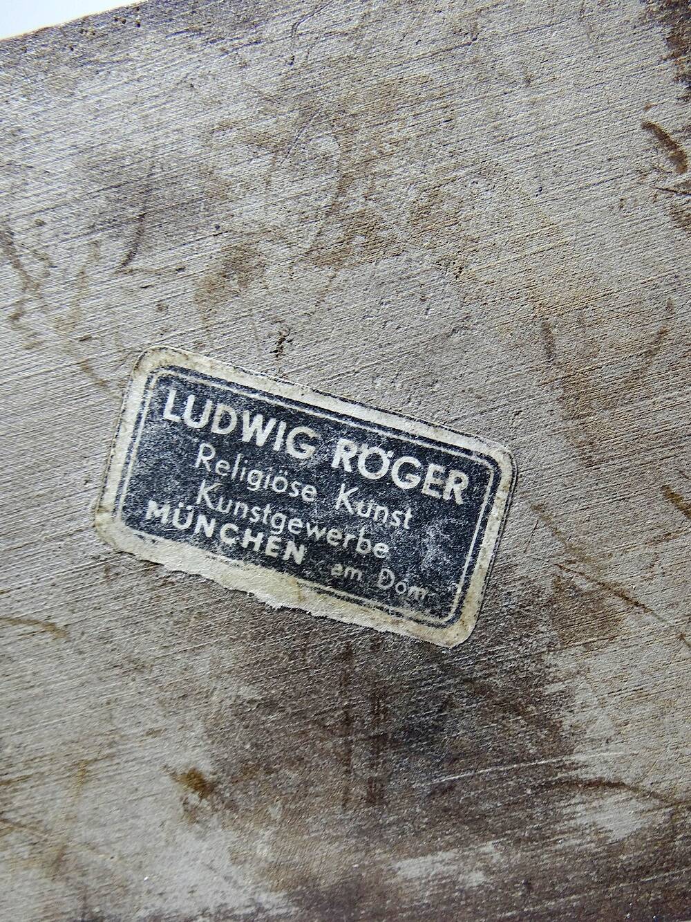 Sujet "La serveuse de bière" en bois sculpté Ludwig Roger Allemagne années