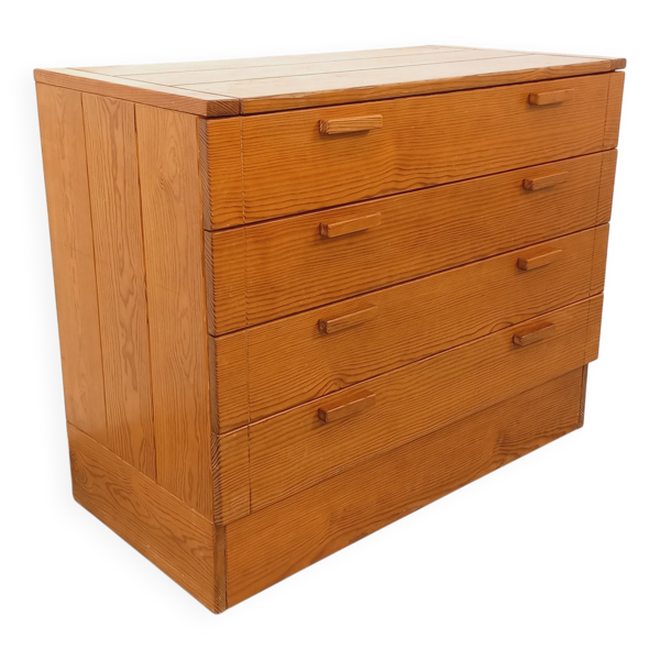 Commode en pin vintage des années 70