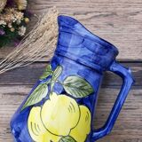 Pitcher blue decoration lemon