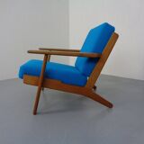 Danish GE290 Chair in Oak and Kvadrat Hallingdal by Hans J. Wegner for Getama, 1960s