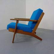 Danish GE290 Chair in Oak and Kvadrat Hallingdal by Hans J. Wegner for Getama, 1960s
