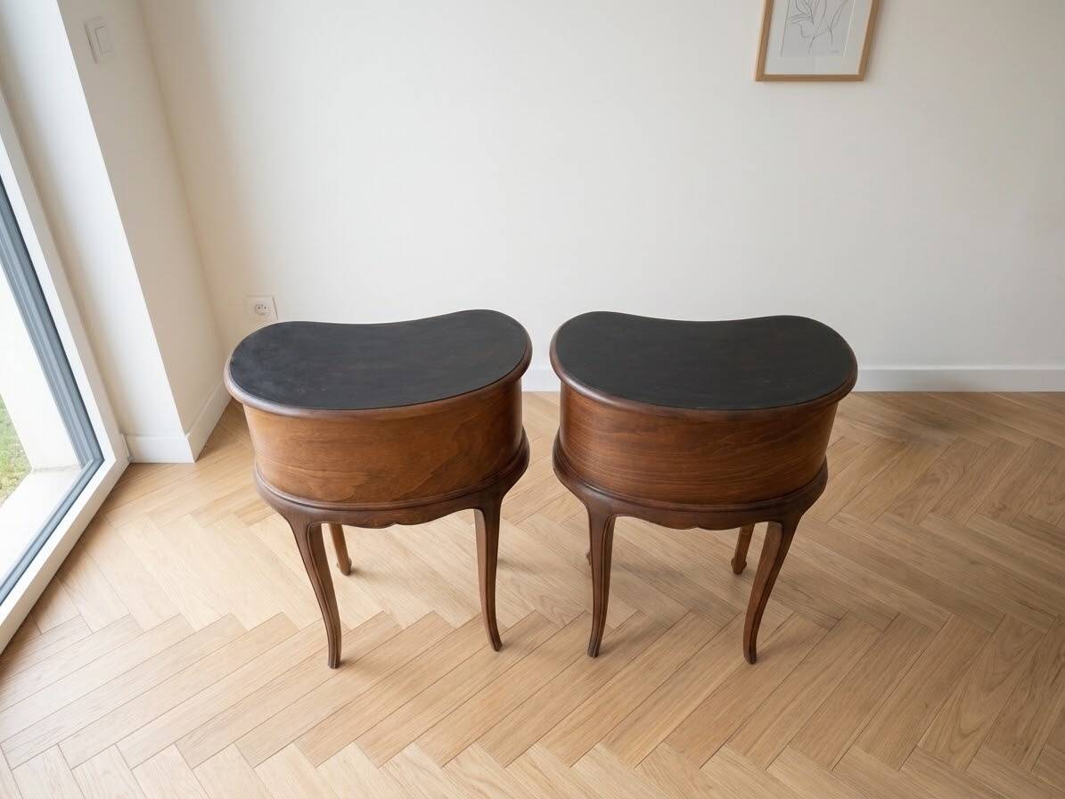 Pair of Louis XV nightstands in walnut
