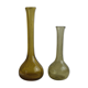 Paire de soliflores en verre soufflé bullé biot vintage