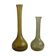 Paire de soliflores en verre soufflé bullé biot vintage