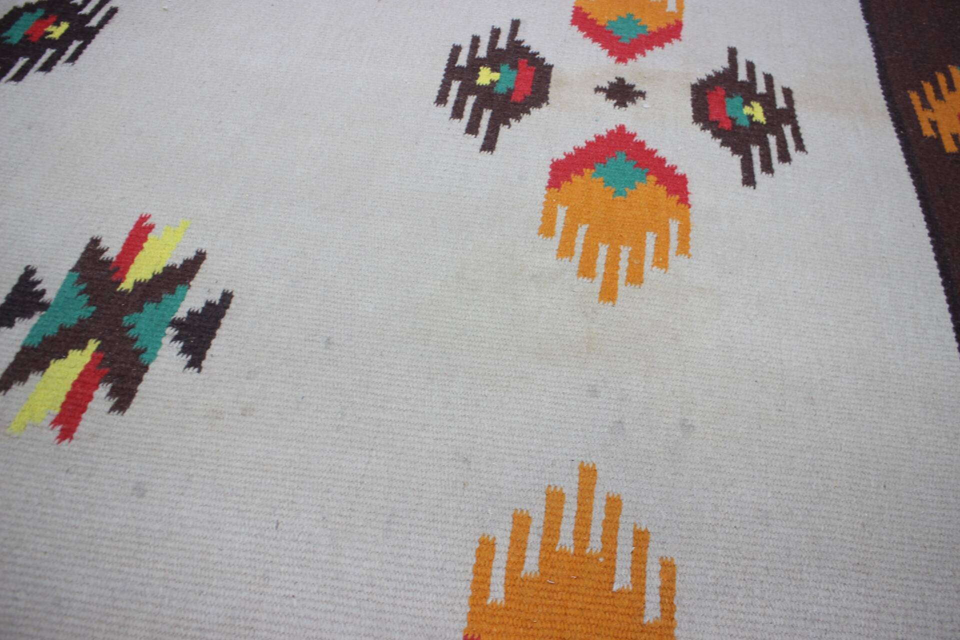 1960s Large Midcentury Wool Kilim Rug
