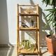 Vintage folding bamboo shelf 1950