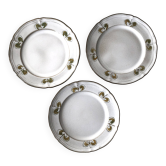 Lot de 3 assiettes céramique