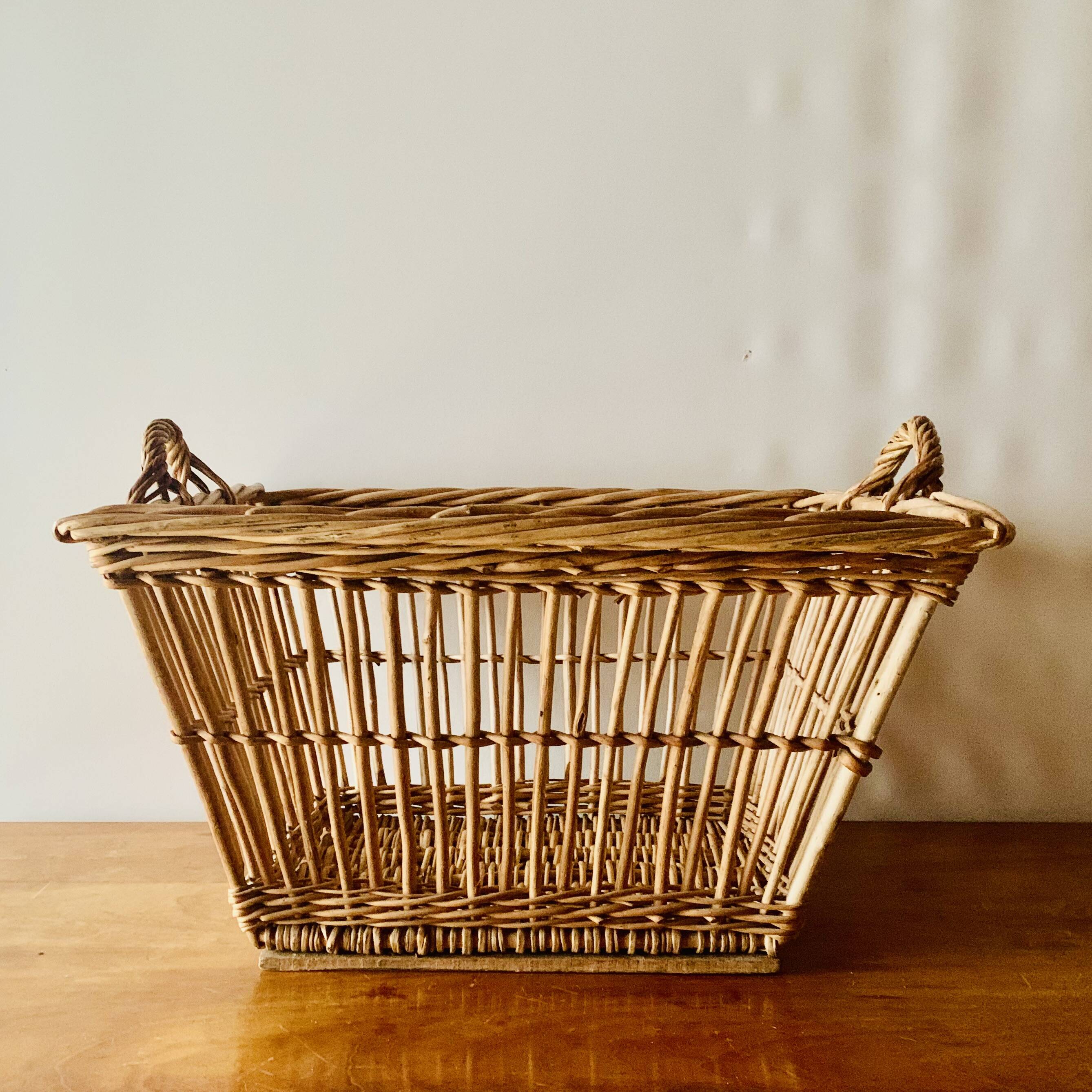 Large vintage wicker basket