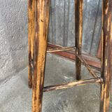 Tabouret fermier en bois 1950