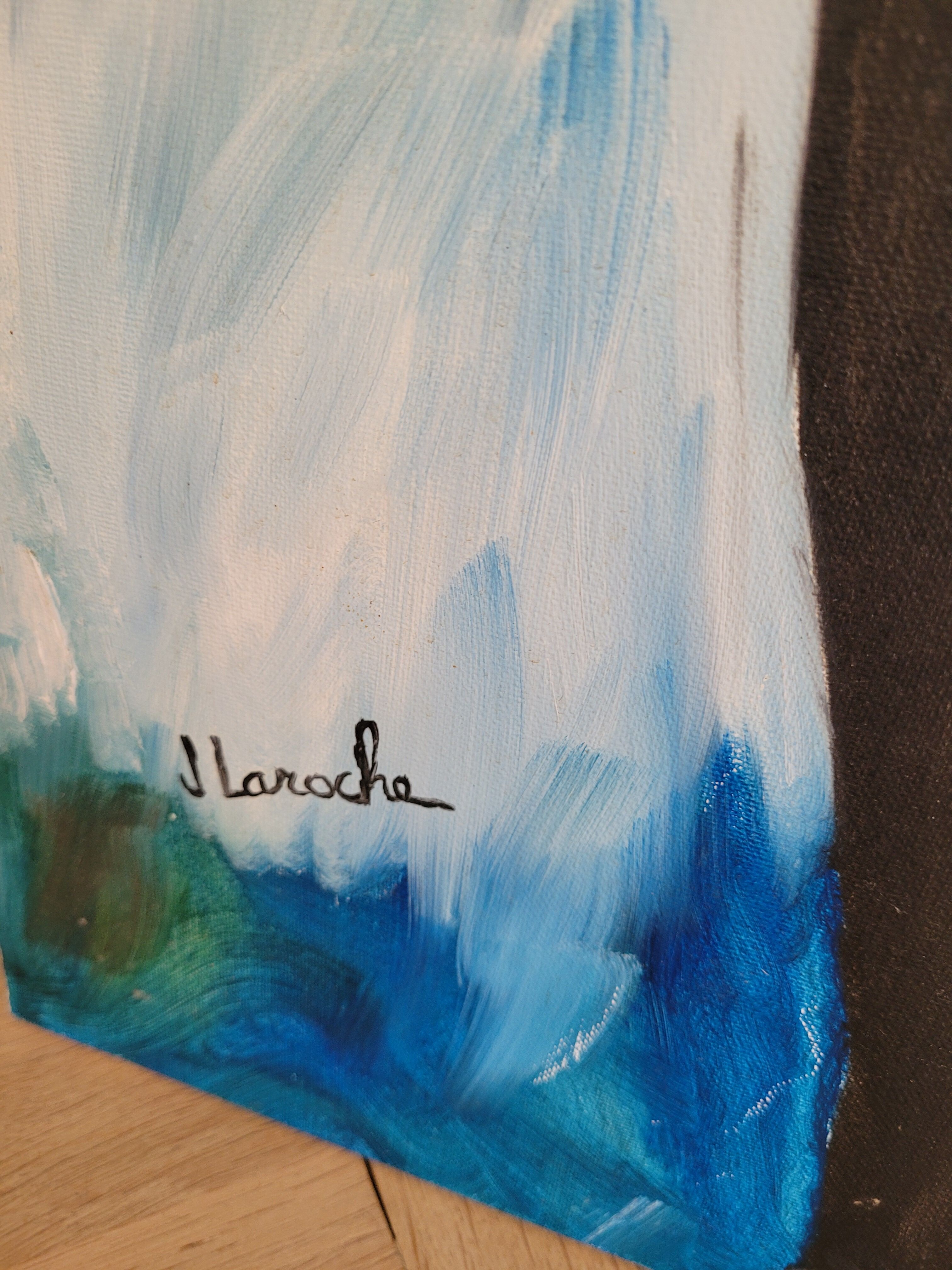 Portrait signed painting on canvas