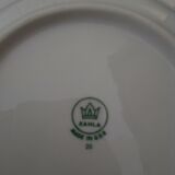 12 assiettes creuses en porcelaine Kahla made in GDR diam 22 cm motif fleurs bleues
