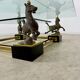 Old brass and gilded bronze table horses design from the 70s vintage Horses