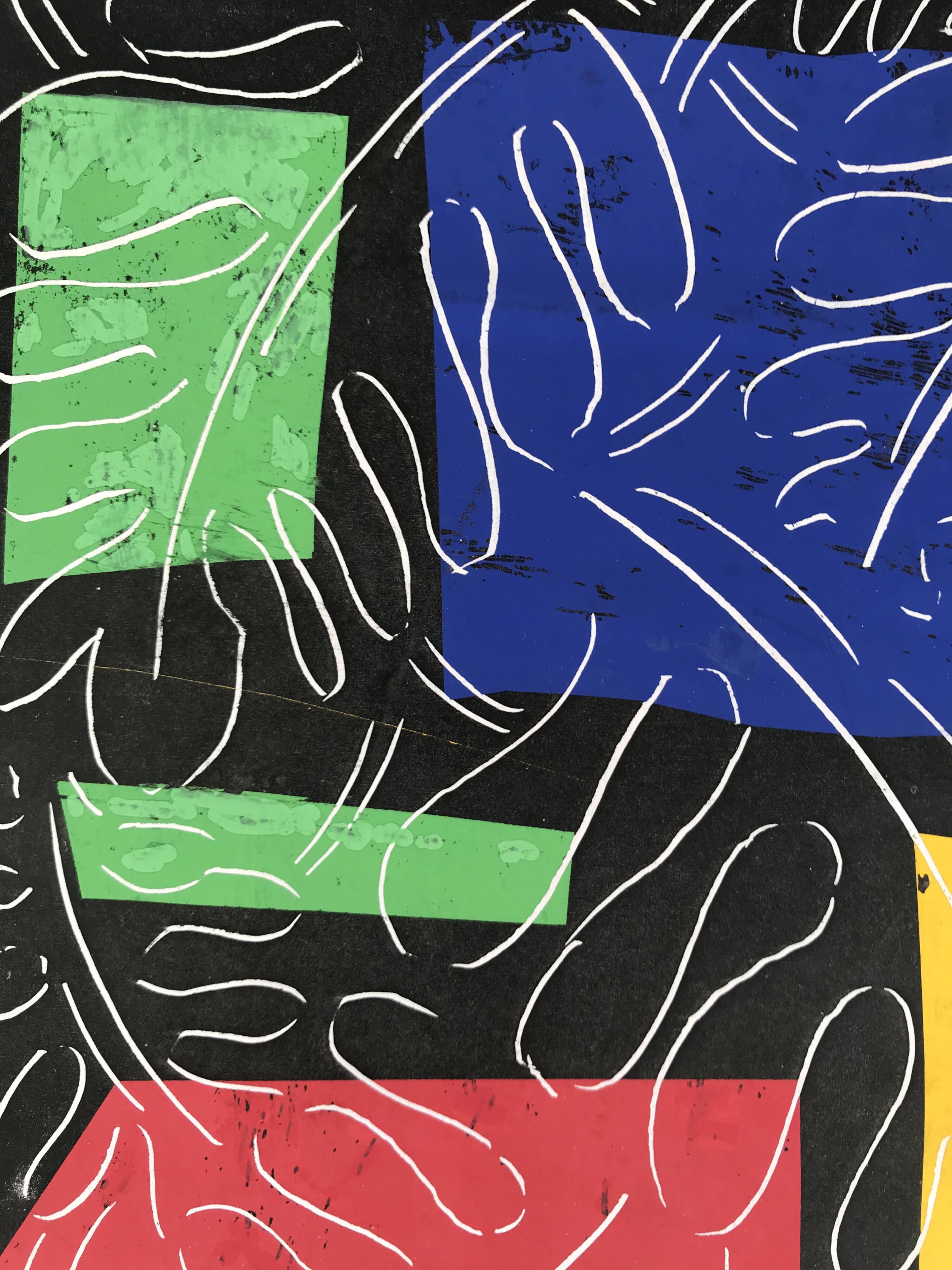 Elie Dayan, Untitled (Vegetal Pattern 1). Mixed media on paper.