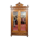 Louis XVI style wardrobe in walnut with blond patina circa 1880