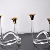 Pair of candle holders Dorothy Thorpe, lucite, 1970
