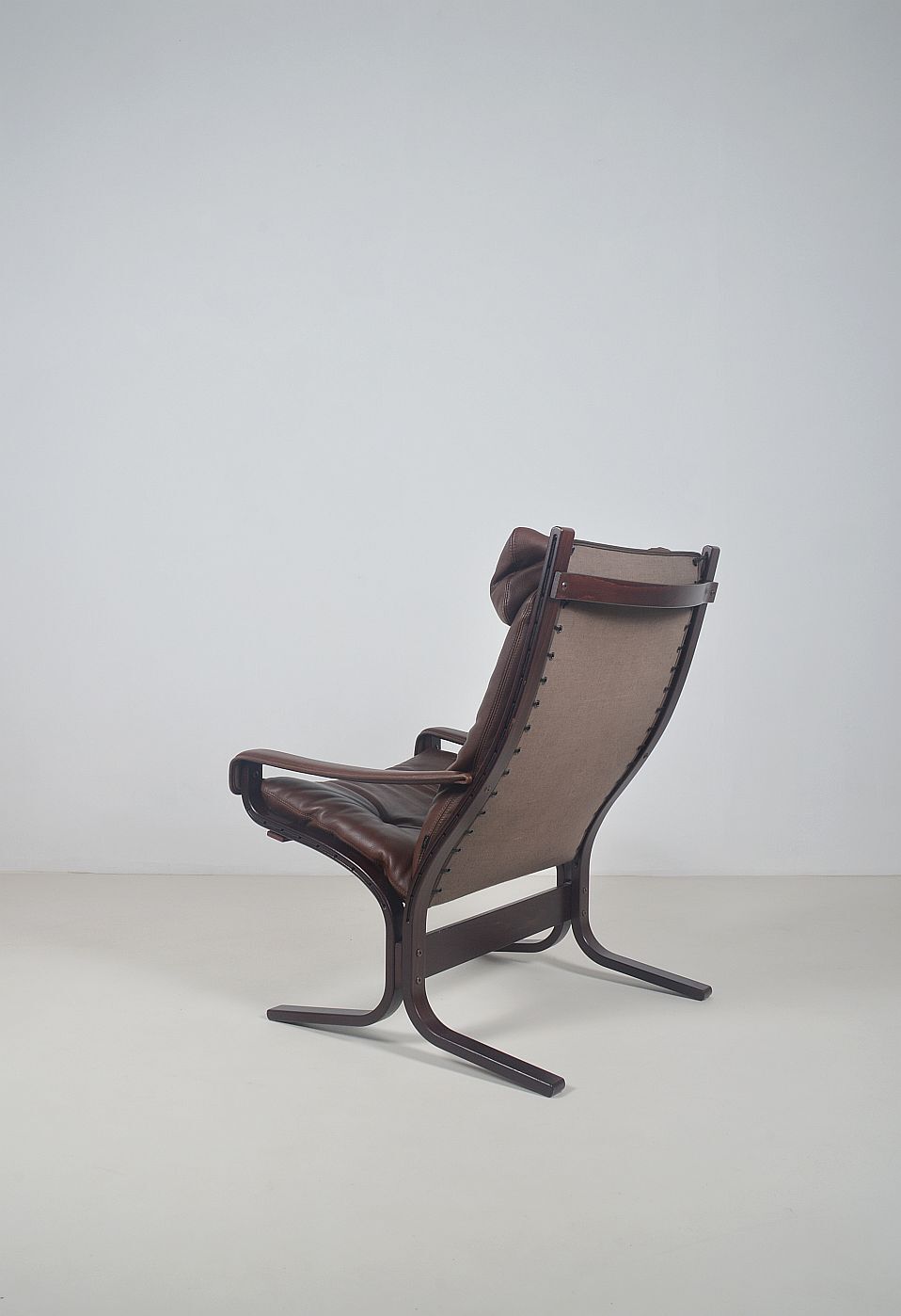 Norwegian lounge chair with ottoman designed by Ingmar Relling, 1960s