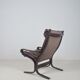 Norwegian lounge chair with ottoman designed by Ingmar Relling, 1960s
