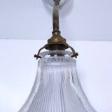 Brass porcelain glass wall light 1900
