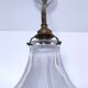 Applique laiton porcelaine verre 1900