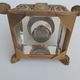 Bronze and crystal inkwell nineteenth Louis XVI and Marie-Antoinette medallion