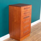 Retro Teak 1960s Tall G Plan Fresco Chest Of Drawers By Victor Wilkins