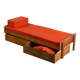 Lit banquette by Pierre Guariche, La Plagne, around 1965.