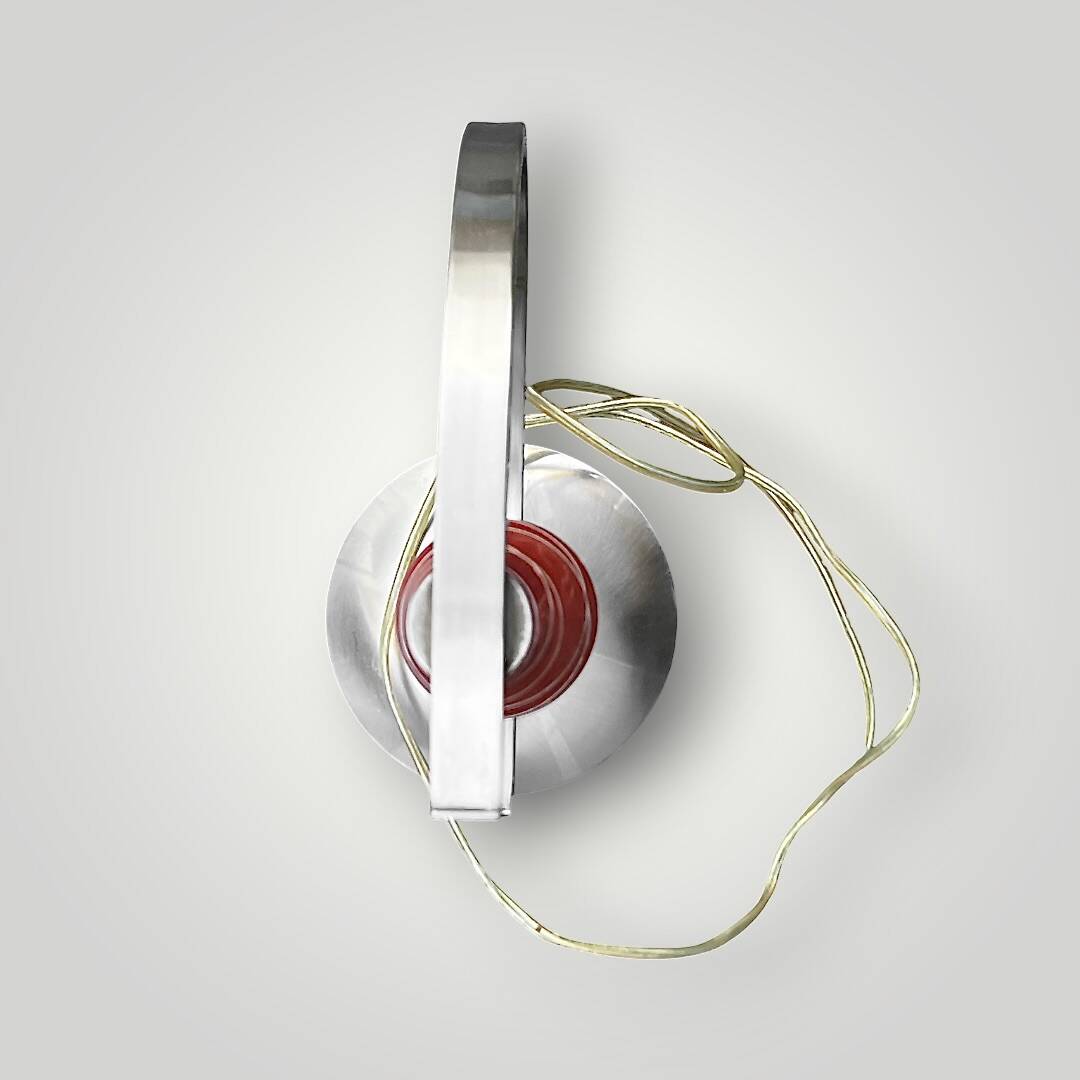 Curved retro-futuristic design lamp – Massive – 1990s