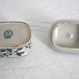 Old porcelain candy box with cracked effect