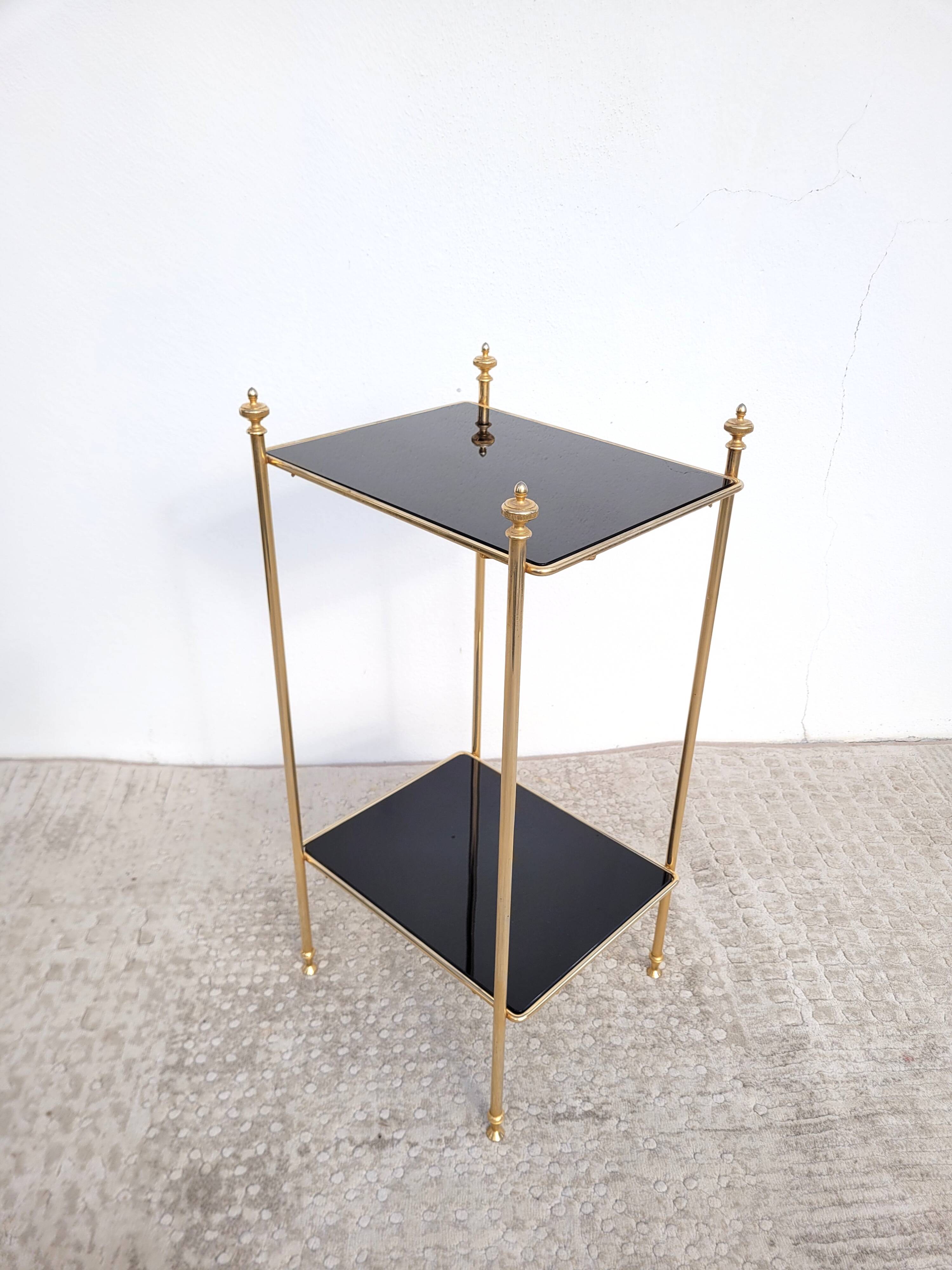 Vintage harness in gold metal and black glass