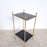 Vintage harness in gold metal and black glass