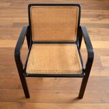 Wooden armchair and canning 60/70s