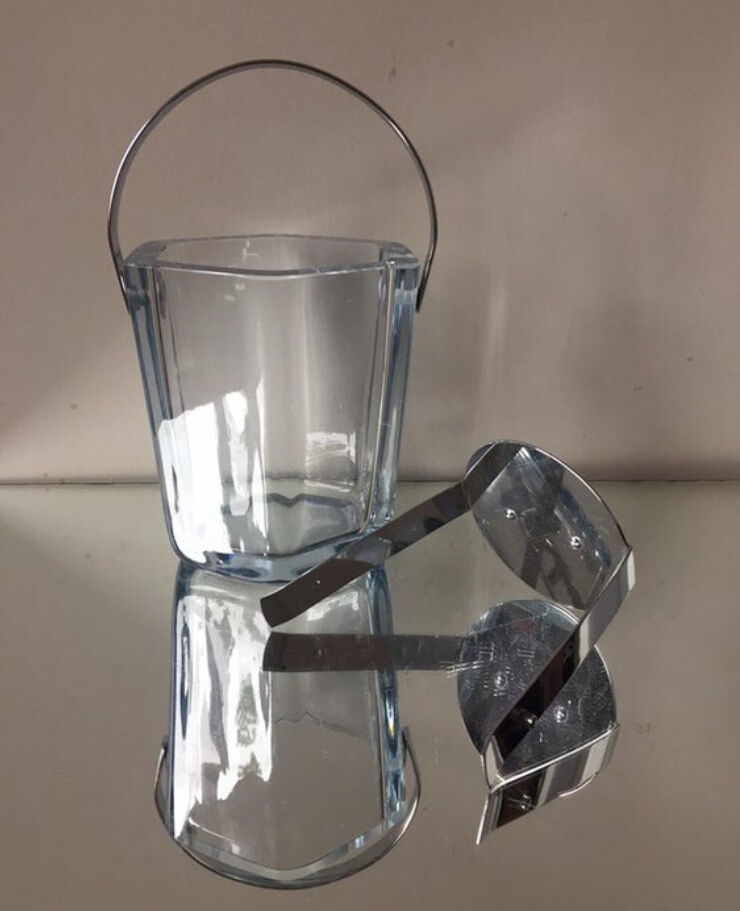 Seau à glace en cristal de Strombergshyttan 1967