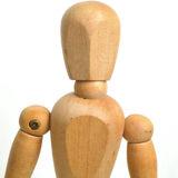 Wooden articulated puppet