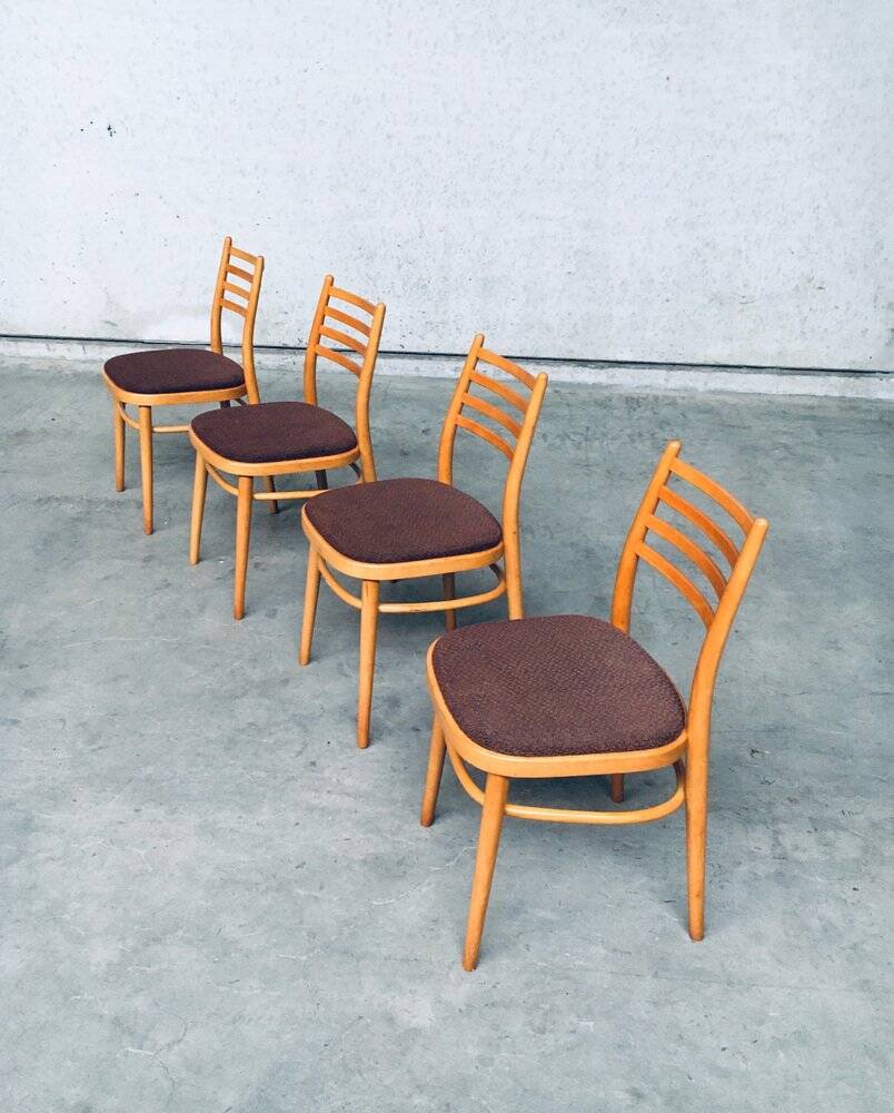 Mid-Century Modern Dining Chairs from Ton, Czechoslovakia, 1968, Set of 4