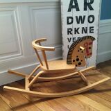 Wooden rocking horse