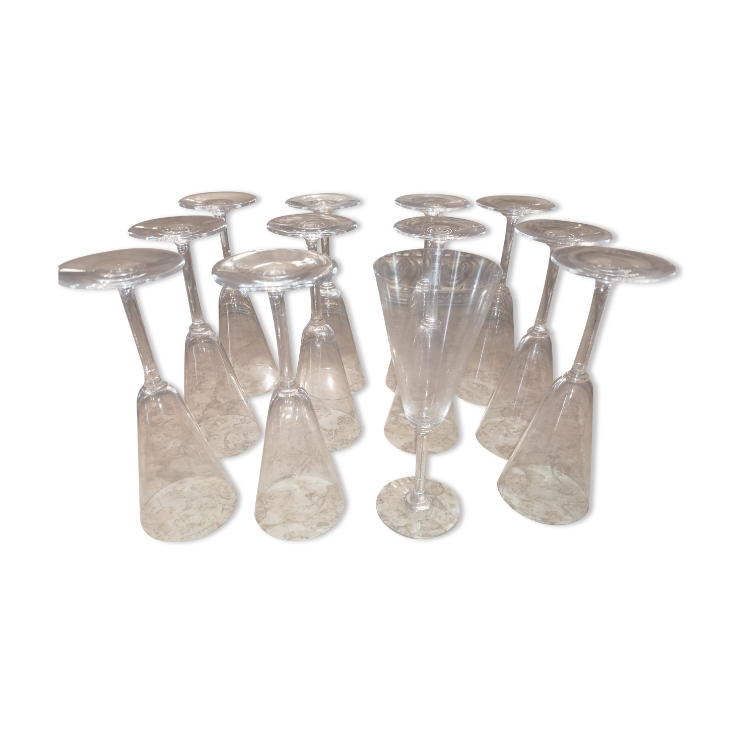 12 Baccarat champagne flutes no. 100-192