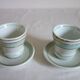 8 tasses brulot en porcelaine épaisse, fin XIXème