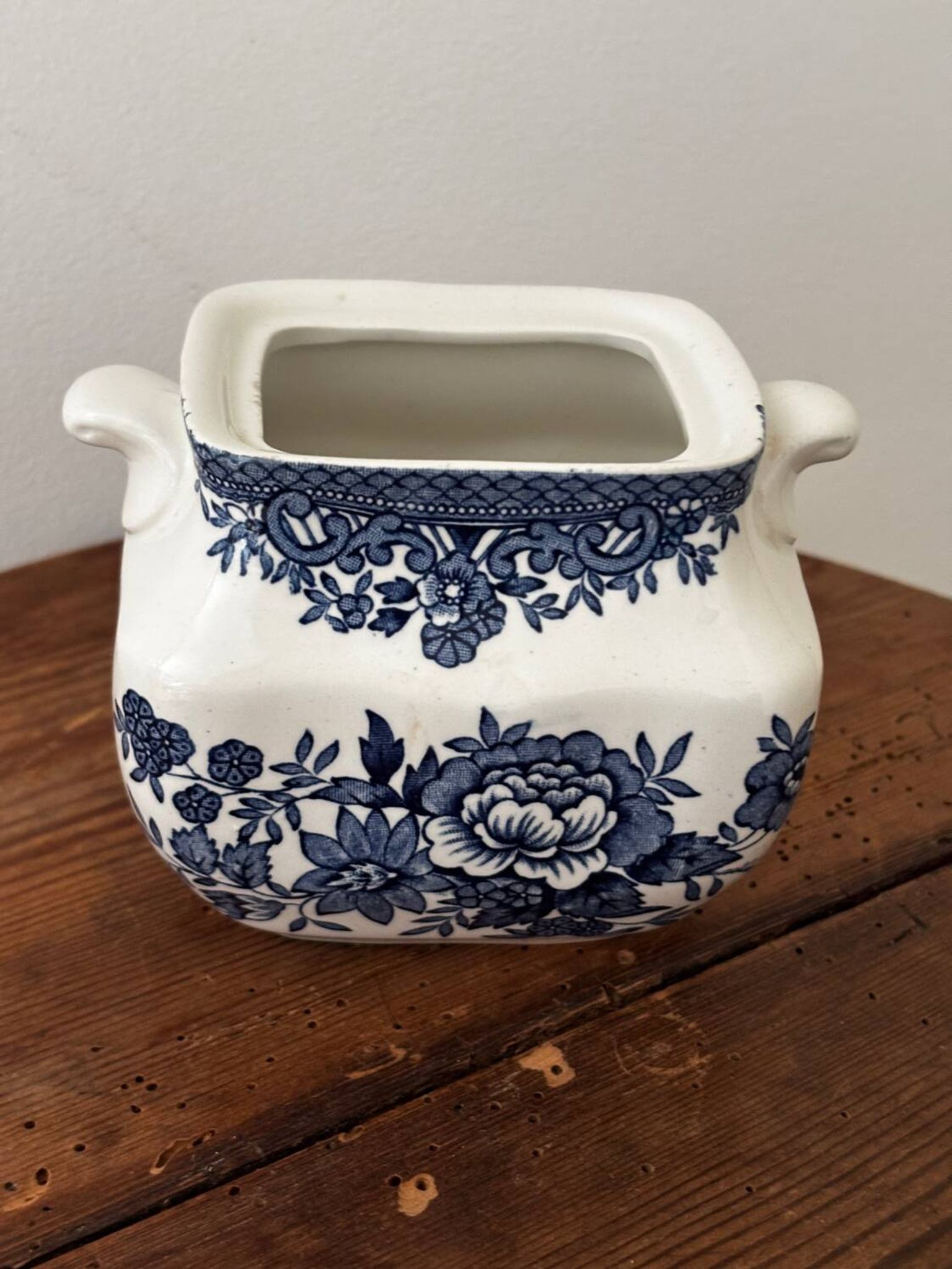 Sugar bowl in English porcelain Enoch Wedgwood Asiatic Pheasants