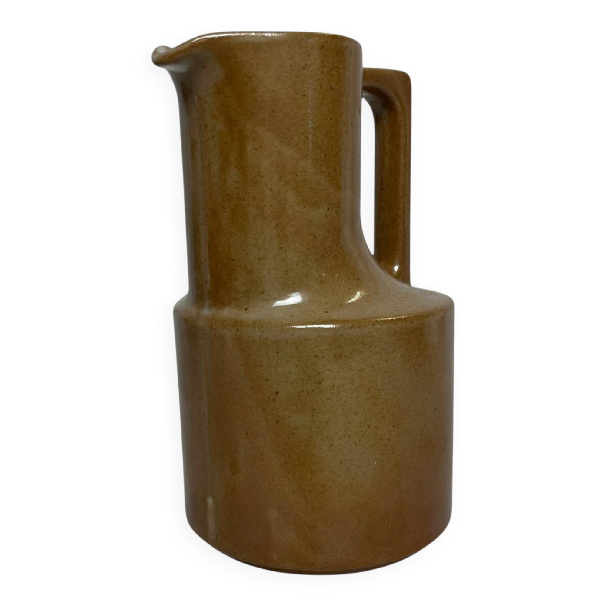 Brenne pottery, off-centre jug in stoneware from the 20th century.