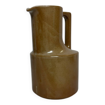 Brenne pottery, off-centre jug in stoneware from the 20th century.