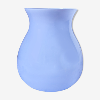 Blue opaline ball vase