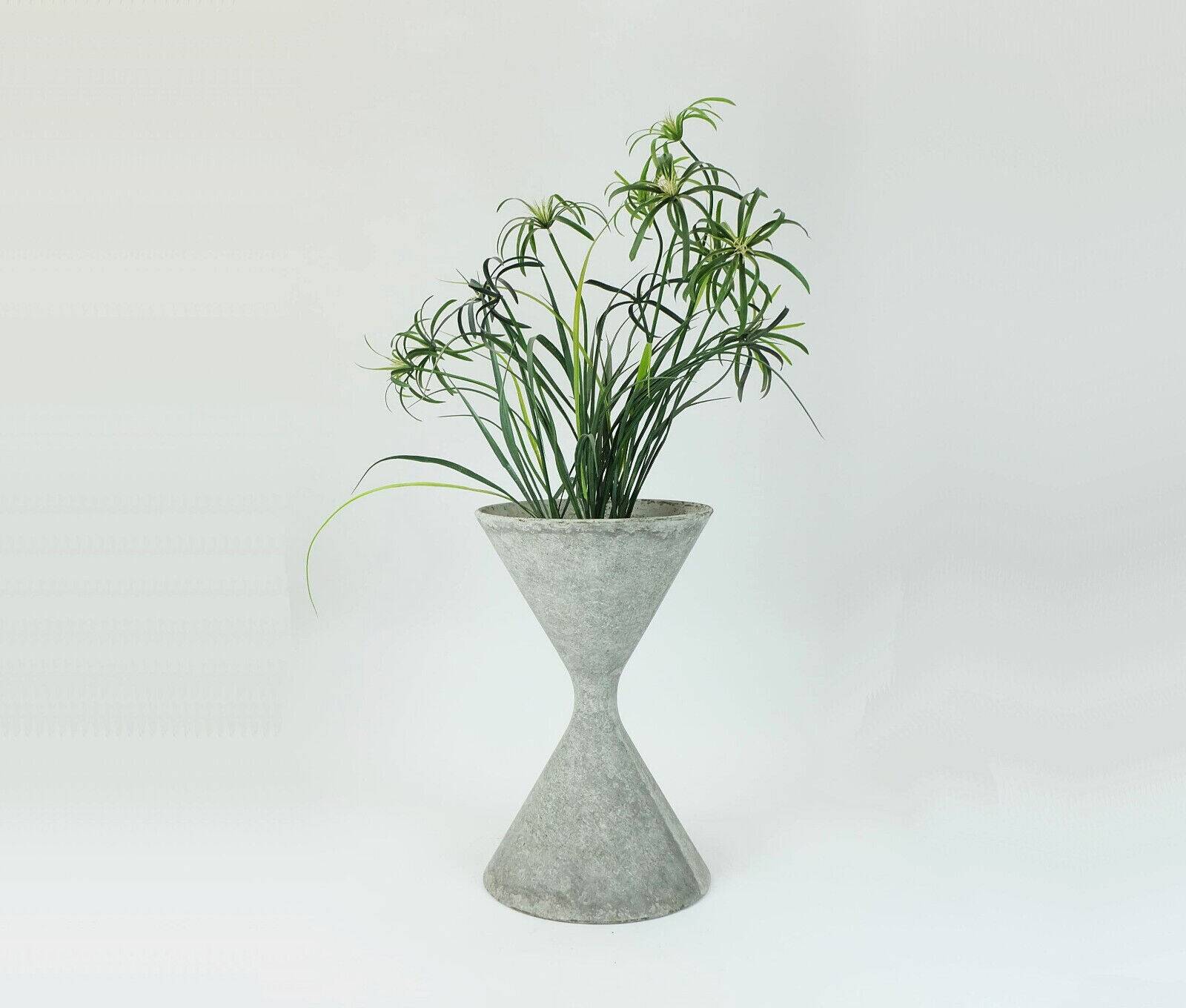 gray spindel PLANT POT mid century architectural planter Anton Bee and willy guhl 1950s