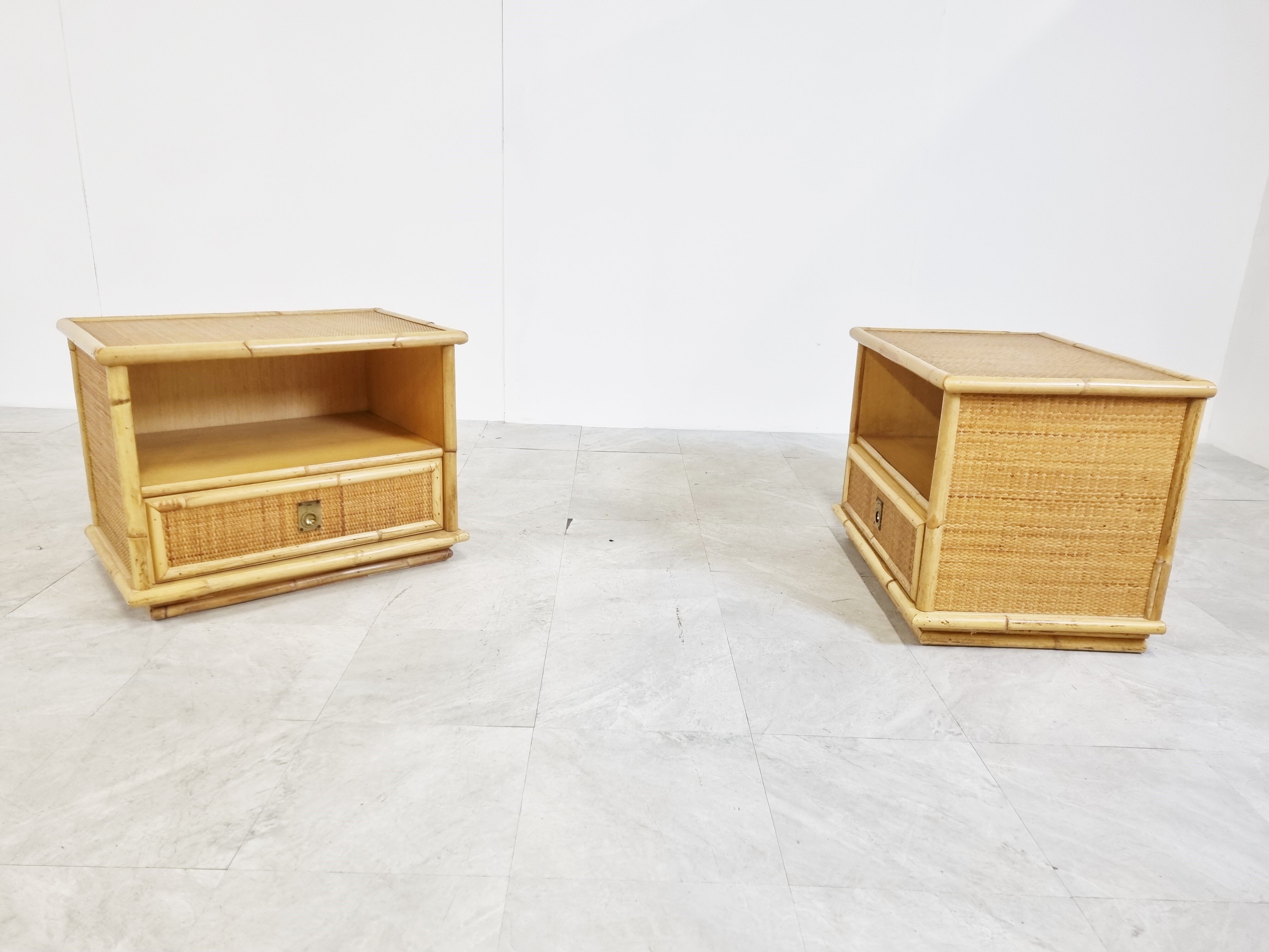 Pair of bedside night stands by Dal Vera 1970s