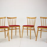 Set of four dining chairs/Tatra Pravenec, 1970's.