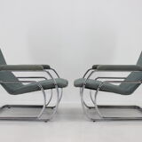 1970s Pair of Rare Tubular Armchairs