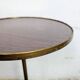 Guéridon tripode en laiton et formica, années 1960