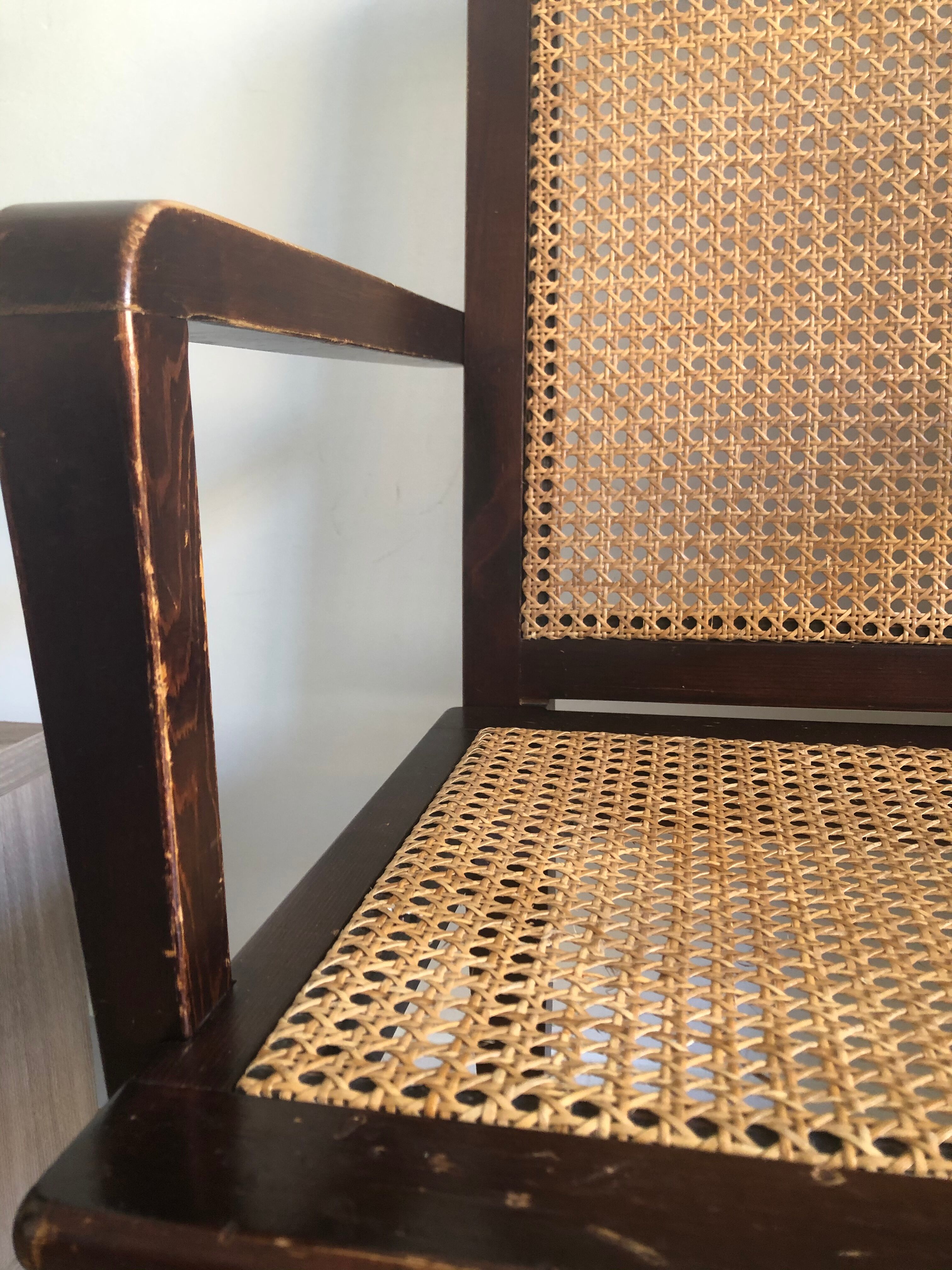 Fauteuil vintage cannage