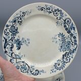 Lot 9 plate plates hb & cie earth of iron - sevigne 23 cm