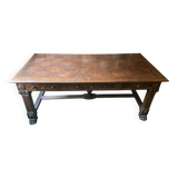 Bureau / Table ancienne en bois sculpté